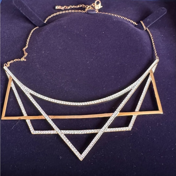 Swarovski Jewelry - Swarovski Gold and Silver Geometric Necklace